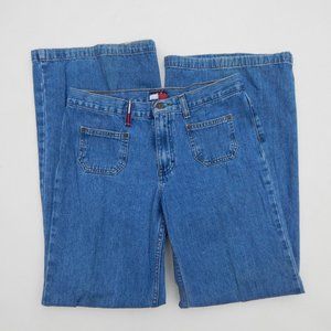 Tommy Jeans Hipster Wide Leg Vintage Flare High Rise Hilfiger Womens Size 11 30